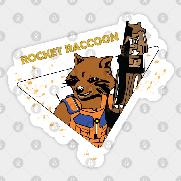 Rocket Raccoon Sticker by funNkey